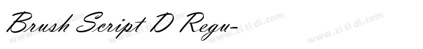 Brush Script D Regu字体转换